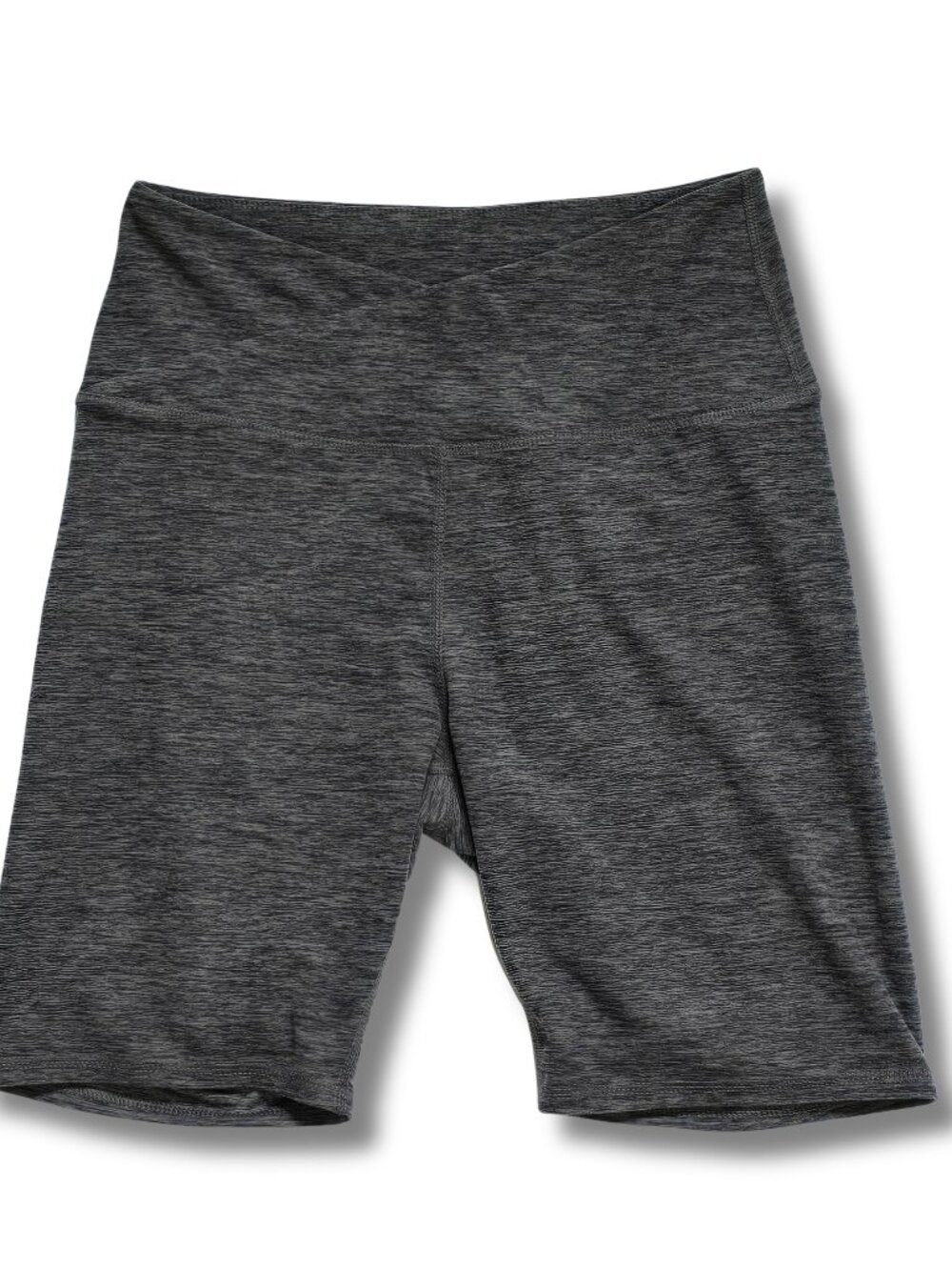 Maurices V-Waist Heathered Charcoal Buttery Biker Shorts SIZE SMALL